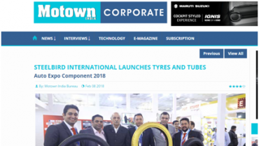 Steelbird International Launches Tyres and Tubes at Auto Expo Component